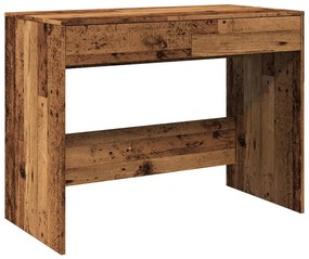 antik fa színű szerelt fa íróasztal 101 x 50 x 76,5 cm