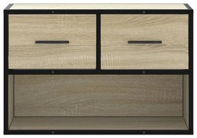 sonoma tölgy színű szerelt fa és fém TV-szekrény 60x31x39,5 cm