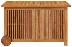 tömör akácfa kerti tárolóláda kerekekkel 90 x 50 x 58 cm