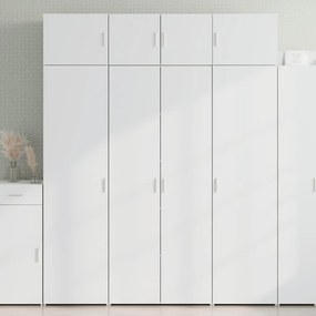fehér szerelt fa tárolószekrény 80 x 42,5 x 225 cm