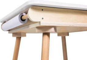 BUNNY gyermek növekvő szett, asztal és 2 szék, fehér/barna ELIS design