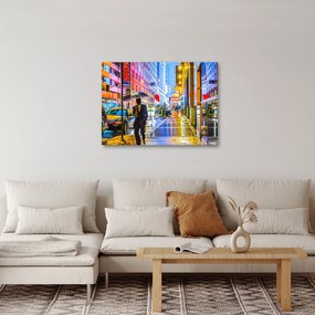 Kép - Város neonfényben (70x50 cm)