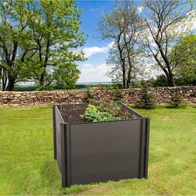 Emelt virágágyás G21 Crop 106 x 106 x 80, WPC,Eben, 80 cm