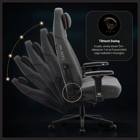 Gamer szék szövet szürke, Normal: Diablo X.Eye Prime Stone Grey