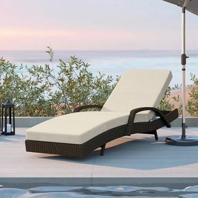 Avenberg VARADERO Kerti relaxációs napozóágy - barna/bézs