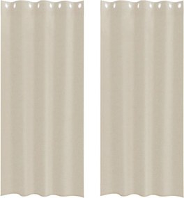 vidaXL Voile Függöny 2 pcs Homokszín 245 x 140 cm Poliészter