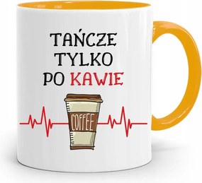 Táncosnőnek Sárga Bögre Születésnapi Ajándéknak, fényképes nyomattal
