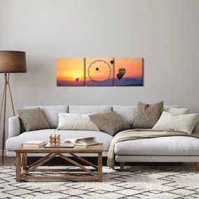 Hőlégballon képe (órával) (90x30 cm)