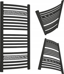 Greek 1550/570 Fürdőszobai Radiátor, Fekete Színű, Strukturált Felület