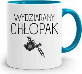 Kék Bögre Fiúnak Kötött Fiú nyomott mintával, fényképpel