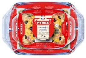 3 részes PYREX sütőtál szett 1,4/3/4 l