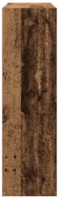 Könyves Szekrény/Szobaelválasztó - Rusztikus Fa - 100x30x103cm - Szerelt Fa
