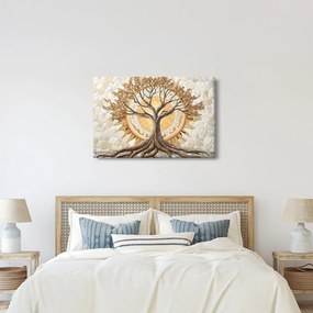 Kép – Arany életfa mozaikban (90x60 cm)