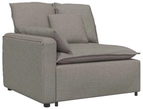 tópszínű moduláris kanapé karfás végmodul párnákkal 100 cm