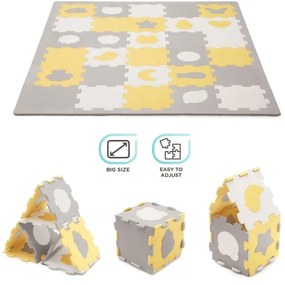 KINDERKRAFT select - Hab puzzle LUNO 30db szürke/sárga