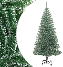 zöld műkarácsonyfa hóval 210 cm