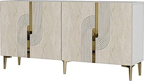 Meyra 150 - White, Travertine, Gold