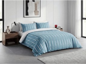 Mikroszálas flanel ágyneműhuzat STRIPELLE kék Ágyneműhuzat mérete: 2 db 70 x 90 cm | 200 x 220 cm