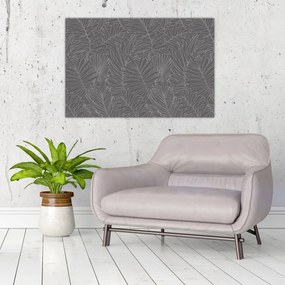 Kép - Szürke pálmalevelek (90x60 cm)