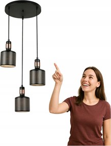 Restenza függőlámpa PND-2439-3-BK Italux