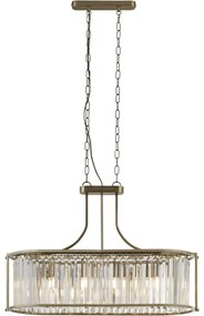 Searchlight 8095-5AB - Csillár láncon VICTORIA 5xE27/60W/230V réz