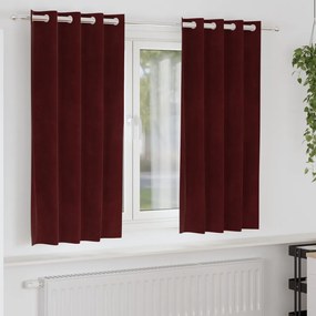 Függönyök függönyökkel 2 pcs bordó 140 x 175 cm Bársony