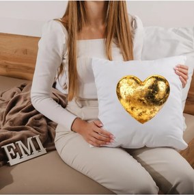 EMI Golden Heart díszpárna 40x40 cm