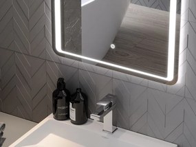 Mexen Zusa 80 x 60 cm-es fürdőszobai megvilágított tükör, LED 6000K, páramentes - 9808-080-060-611-00