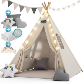 Deuba Gyerek sátor Teepee 160x130x130 cm - fehér
