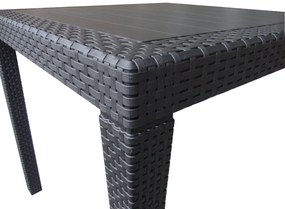 JACK RATAN kerti műanyag asztal antracit színben