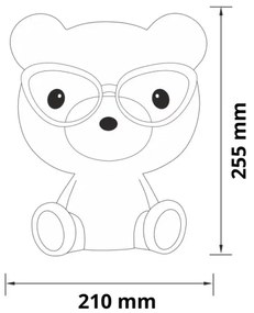 LED Dimmelhető gyerek éjjeli lámpa LED/2,5W medve kék