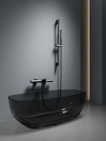 AREZZO design ELEGANT termosztatikus kádcsaptelep szett, gun metal