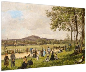 Kép - French 19th Century, Race Course at Longchamps, reprodukciók (90x60 cm)