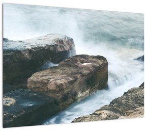Kép - a víz ereje (üvegen) (70x50 cm)
