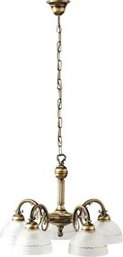Rabalux csillár e27 5x40w bronz/fehér flossi