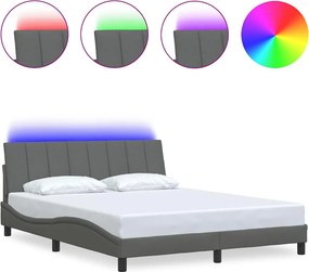 vidaXL sötétszürke szövet ágykeret matrac nélkül Hanko 160 x 200 cm