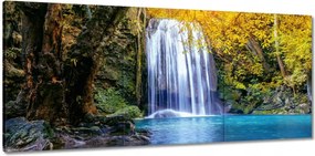 Vászonkép 150x70 Gyönyörű vízesés Kaszkád