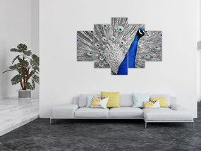 Kék páva képe (150x105 cm)
