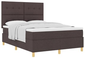 Box Spring ágy matraccal sötétbarna 160x200 cm szövet