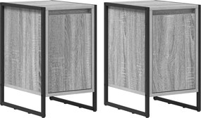 vidaXL Éjjeli asztal 2 pcs Szürke Sonoma 39,5 x 30 x 50 cm Faanyag