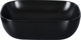 Eros SMILE 3 - PULTRA ültethető - Top Counter - porcelán mosdó - MATT FEKETE - 46,5 x 32,5 x 13 cm