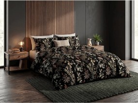 Renforcé pamut ágyneműhuzat FLORWELLA fekete Ágyneműhuzat mérete: 70 x 90 cm | 140 x 200 cm