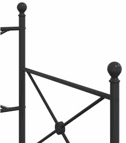 kihúzható kanapéágy matrac nélkül fekete 90x200 cm acél
