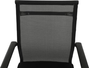 Tárgyalószék, fekete/ezüst, ESIN