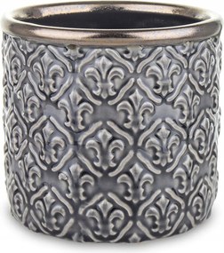 Virágtartó Fedél Szürke Arany 12x13cm Kerámia Díszített 10 15