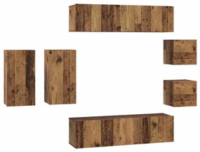 TV szekrény garnitúra 8 pcs Régi fa 30.5 x 30 x 60 cm Faanyag