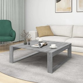 szürke sonoma színű szerelt fa dohányzóasztal 100 x 100 x 35 cm