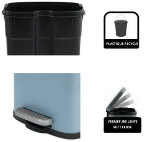 Világoskék acél pedálos szemetes 5 l Akira – Spirella