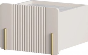 Malmi 45 cm-es függő éjjeliszekrény fiókkal - kasmír / crema bianca / arany