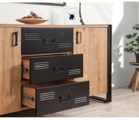 Cosmo Atlantic Pine and Black komód